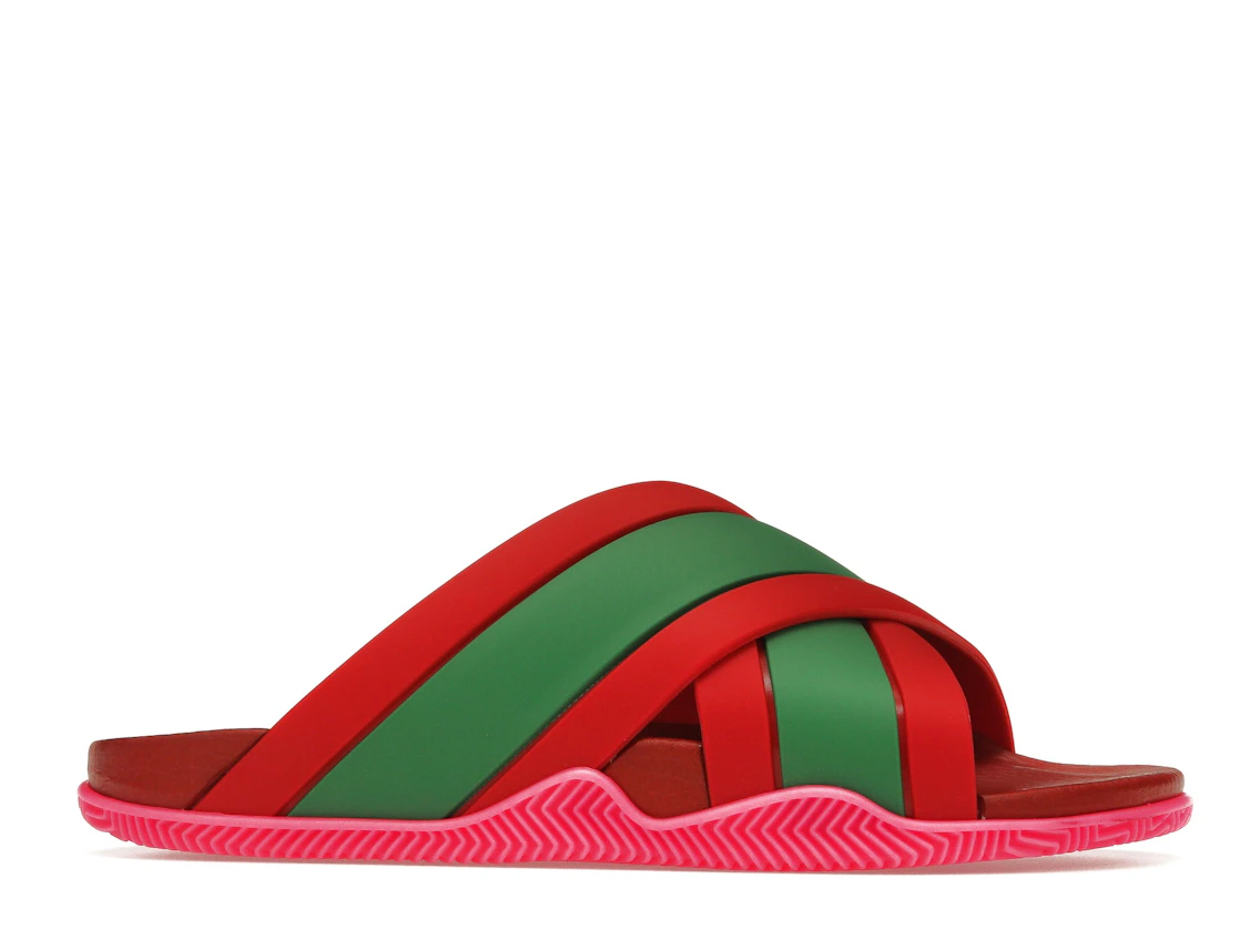 Vue 2 de Gucci Web Slide Pink Rubber 