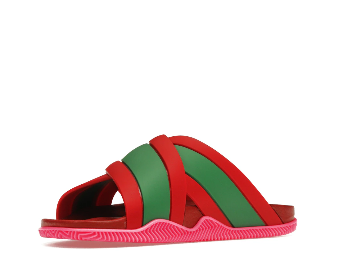 Vue 15 de Gucci Web Slide Pink Rubber 