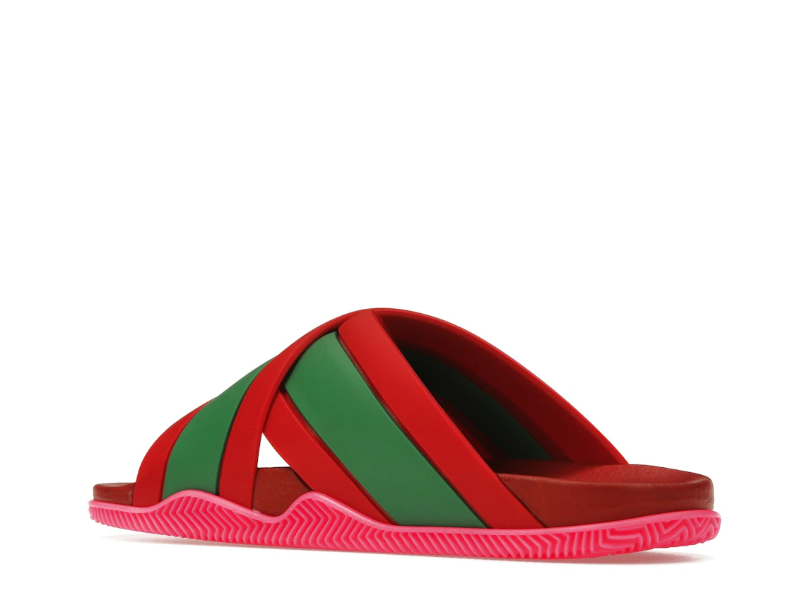 Vue 23 de Gucci Web Slide Pink Rubber 