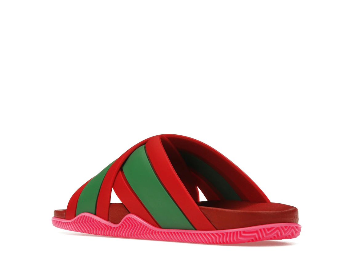 Vue 24 de Gucci Web Slide Pink Rubber 