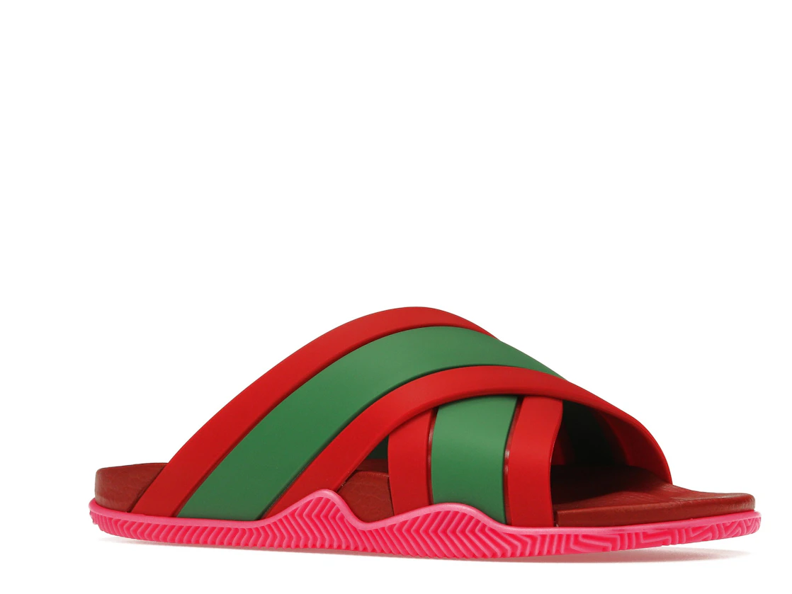 Vue 4 de Gucci Web Slide Pink Rubber 