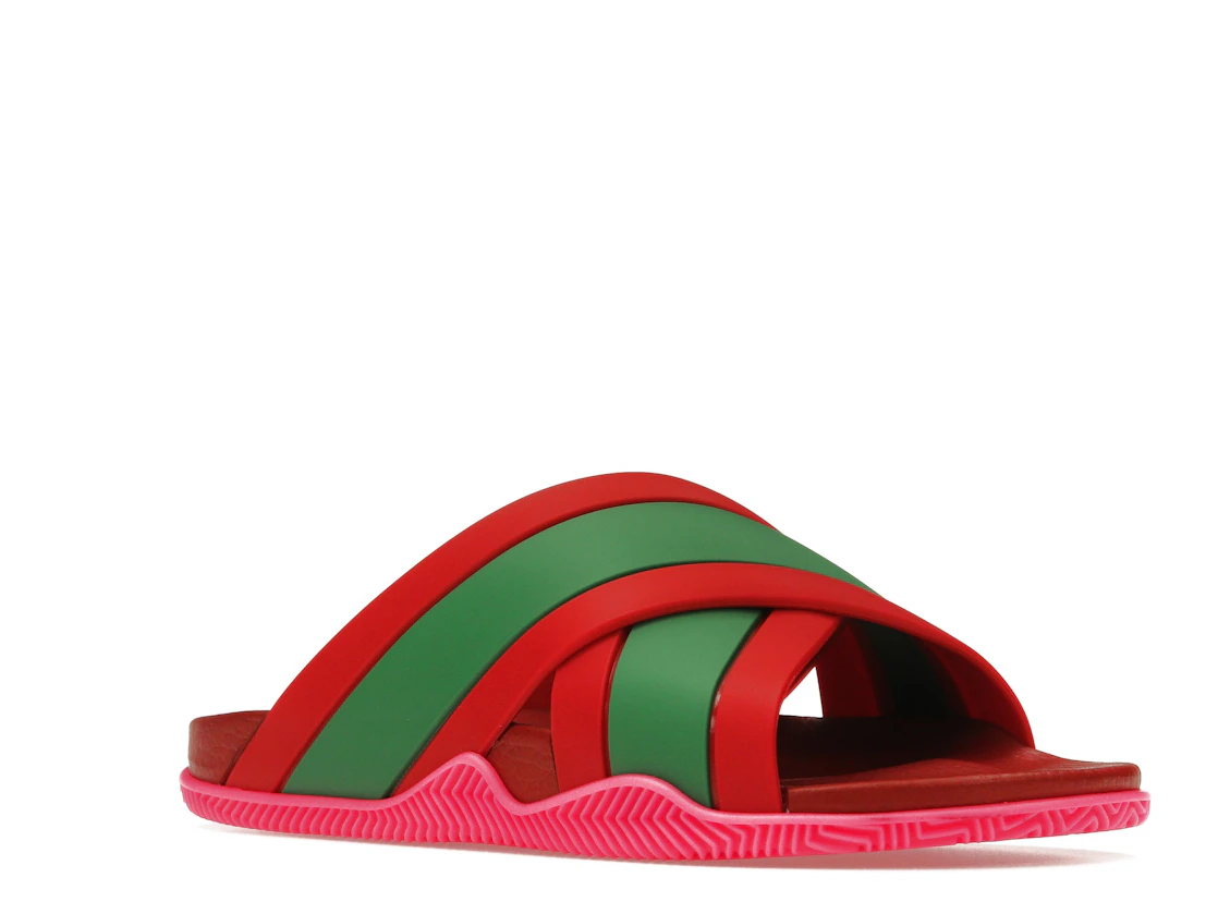 Vue 5 de Gucci Web Slide Pink Rubber 