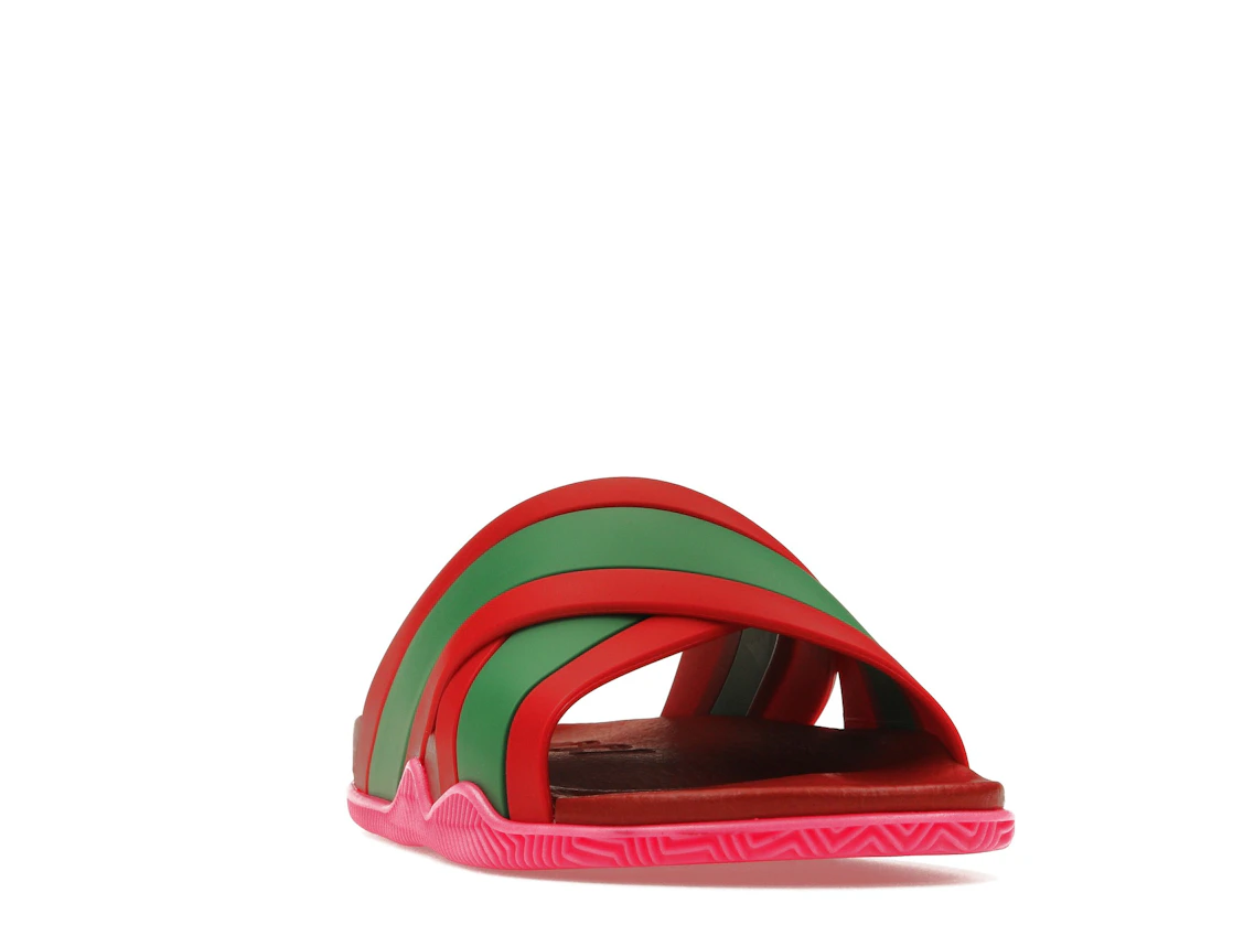 Vue 8 de Gucci Web Slide Pink Rubber 