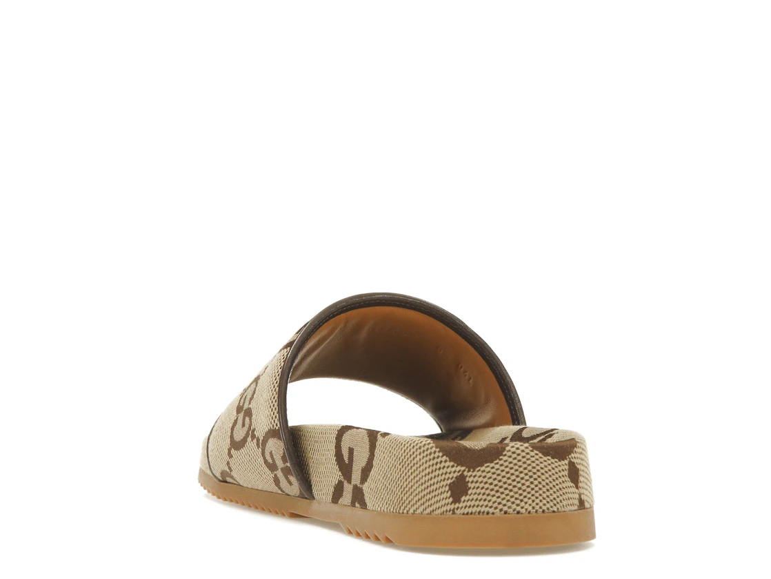 Vue 26 de Gucci maxi GG Canvas Slides Camel Ebony