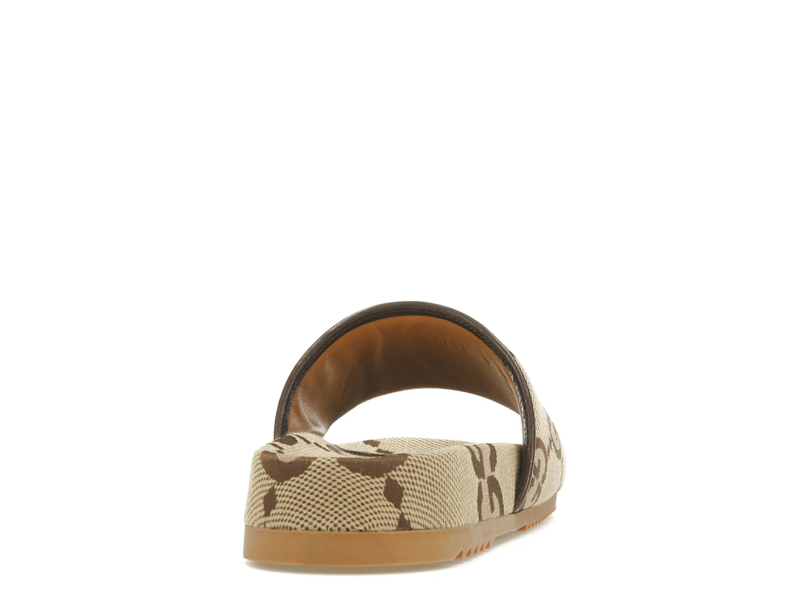 Vue 29 de Gucci maxi GG Canvas Slides Camel Ebony
