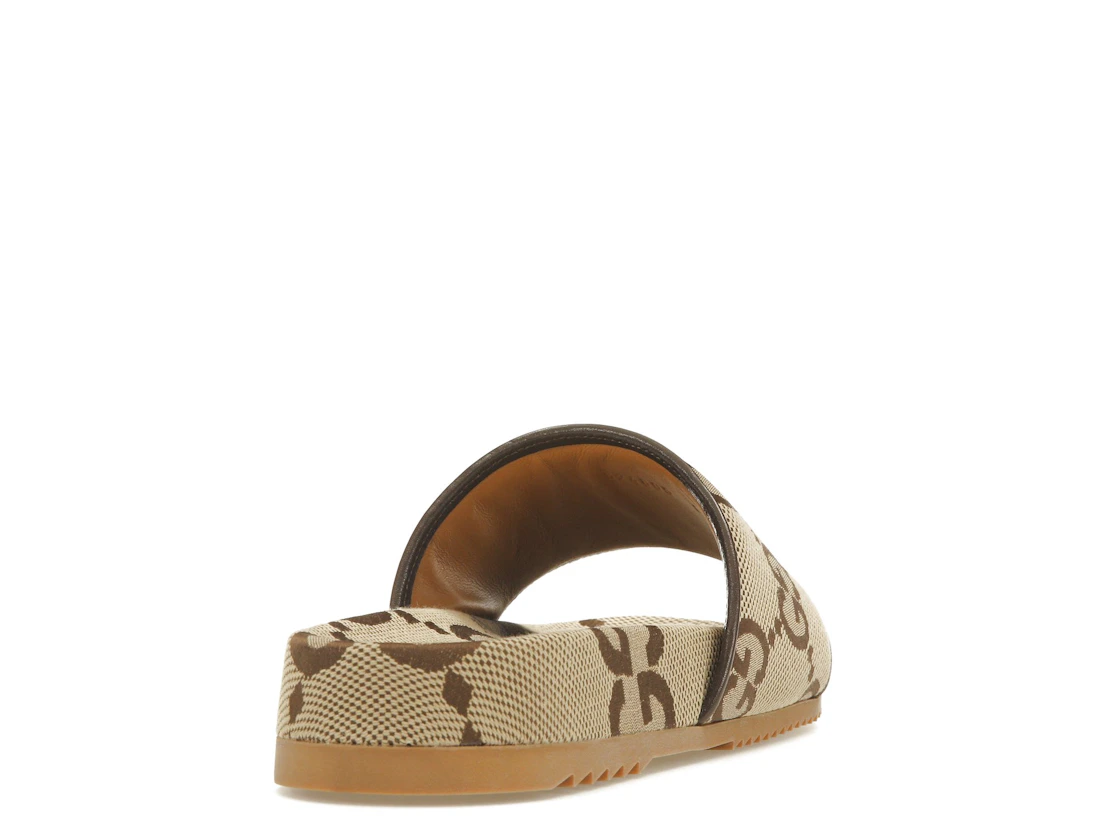 Vue 30 de Gucci maxi GG Canvas Slides Camel Ebony