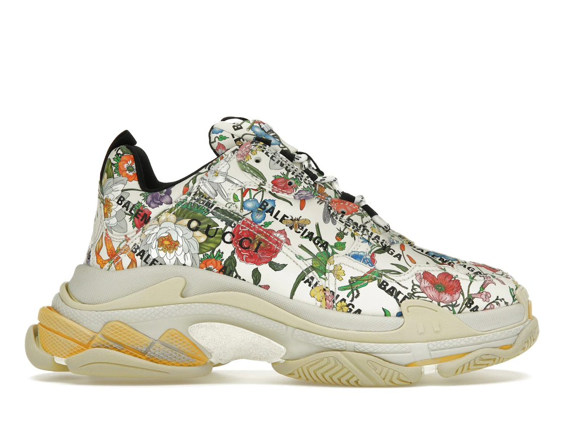 Vue 1 de Gucci x Balenciaga The Hacker Project Triple S  Flora Print