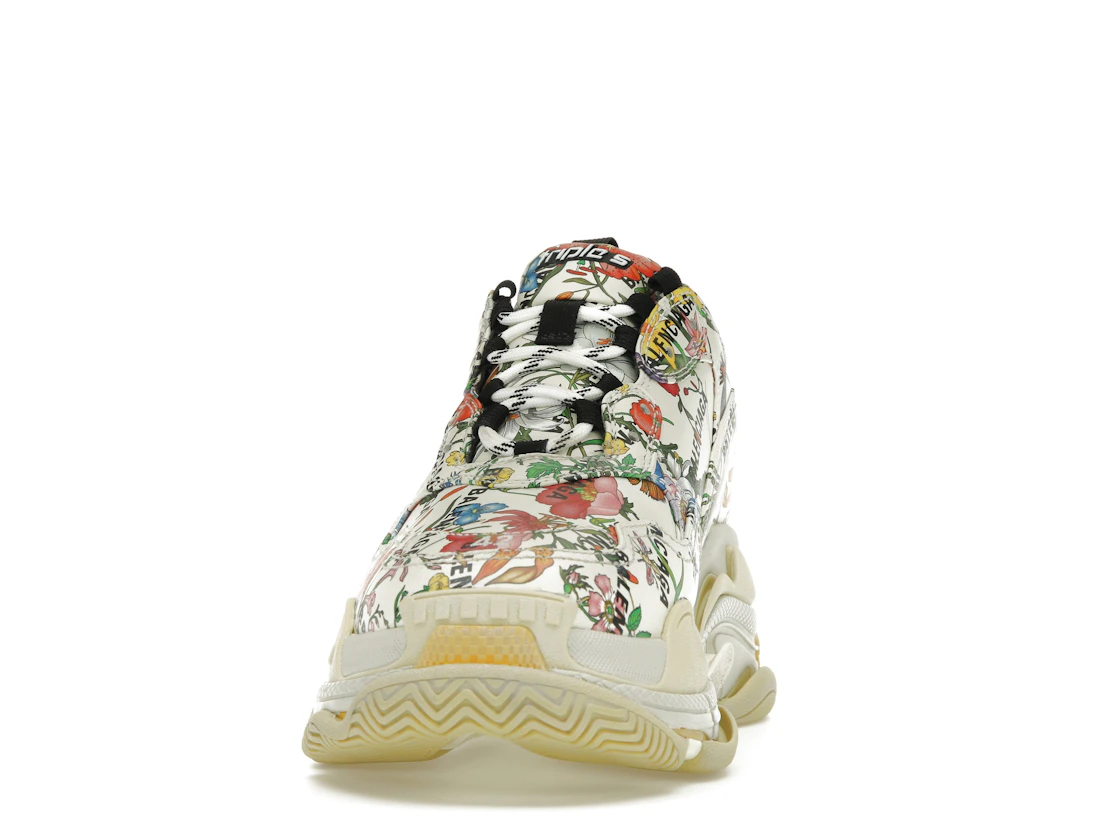 Vue 11 de Gucci x Balenciaga The Hacker Project Triple S  Flora Print