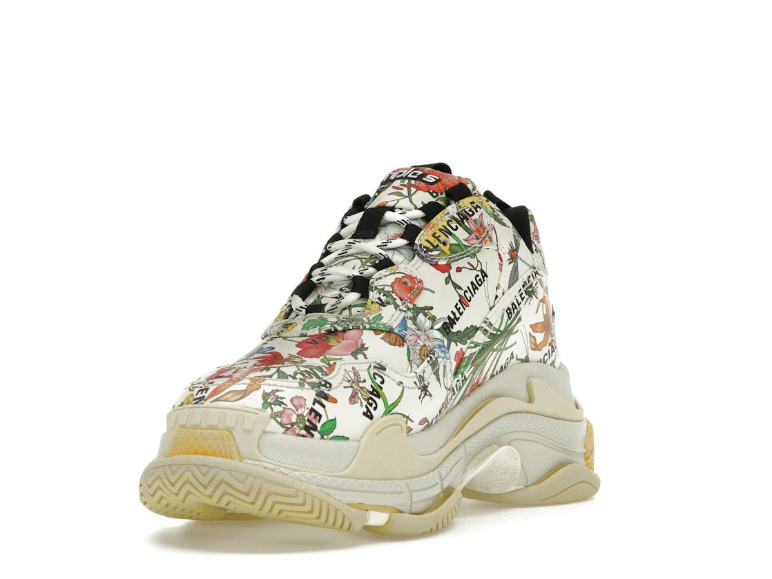 Vue 13 de Gucci x Balenciaga The Hacker Project Triple S  Flora Print