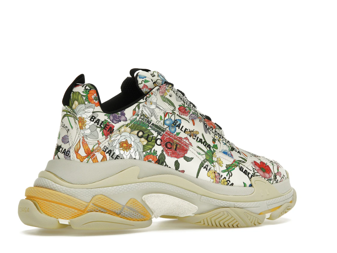 Vue 34 de Gucci x Balenciaga The Hacker Project Triple S  Flora Print