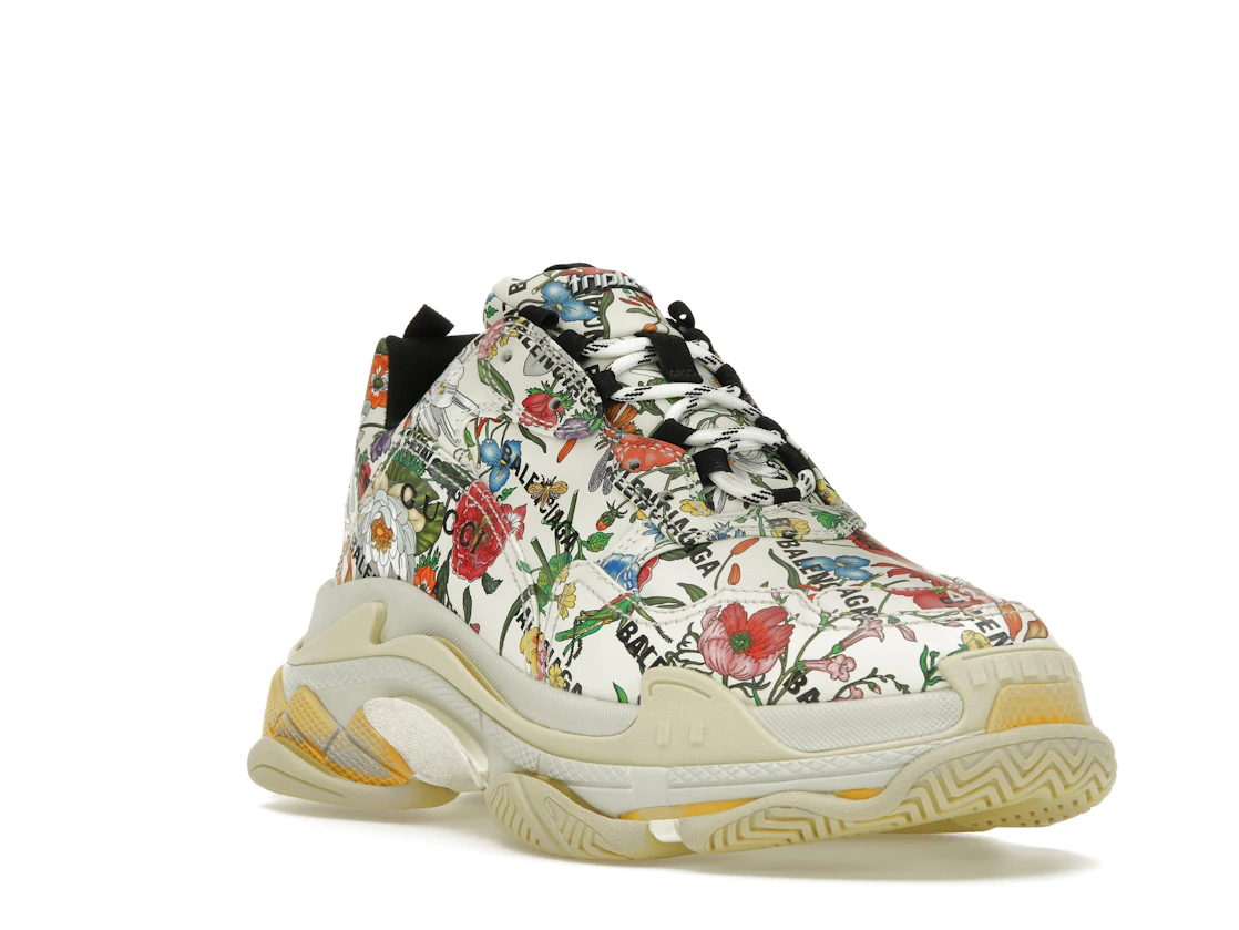 Vue 6 de Gucci x Balenciaga The Hacker Project Triple S  Flora Print