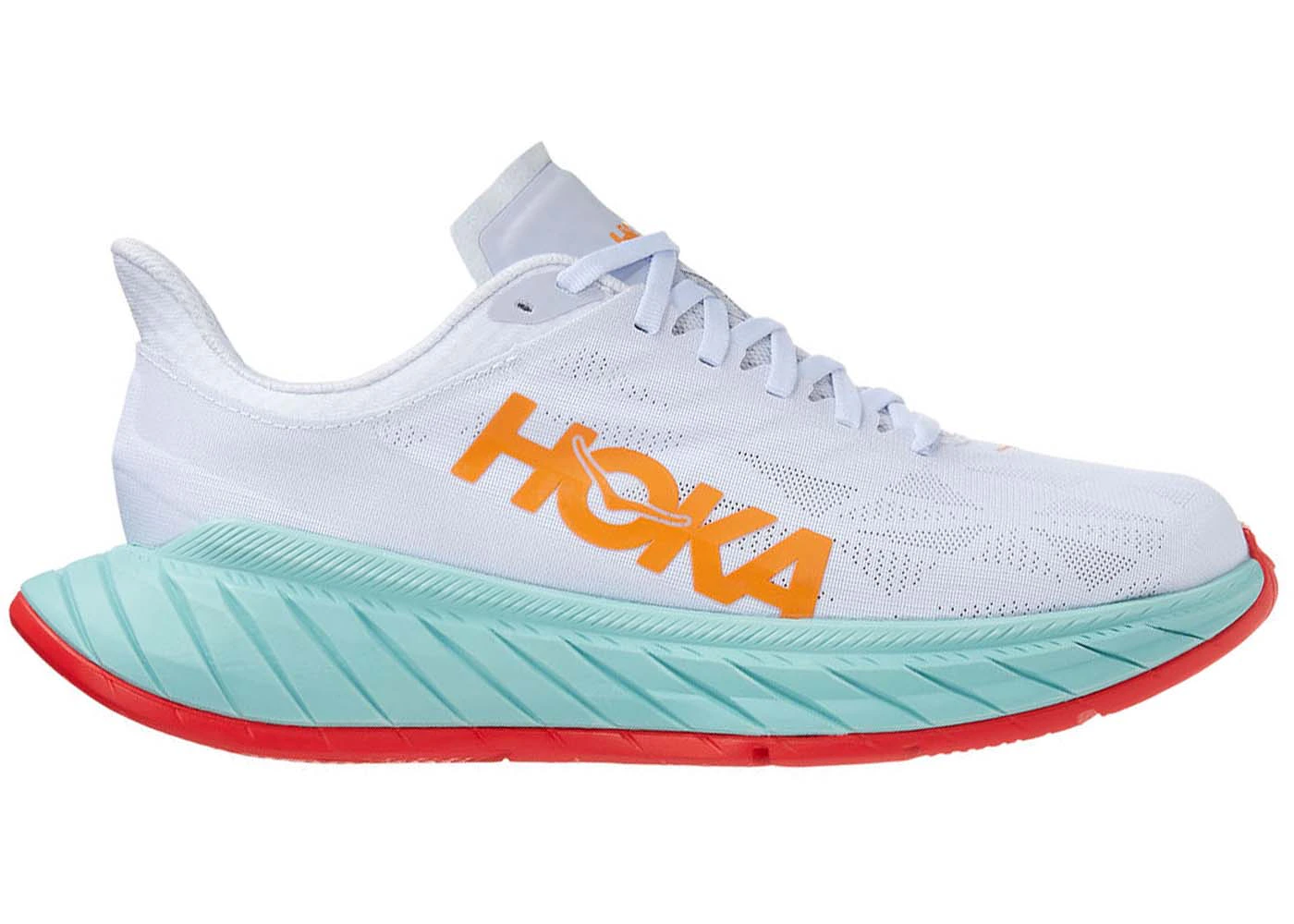 Hoka One One Carbon X 2 White Blazing Orange