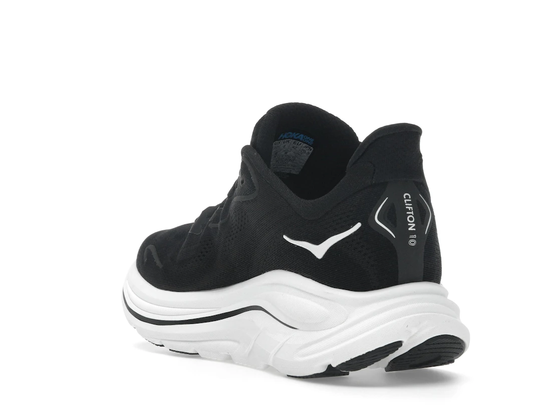 Vue 25 de Hoka One One Clifton 10 Black White