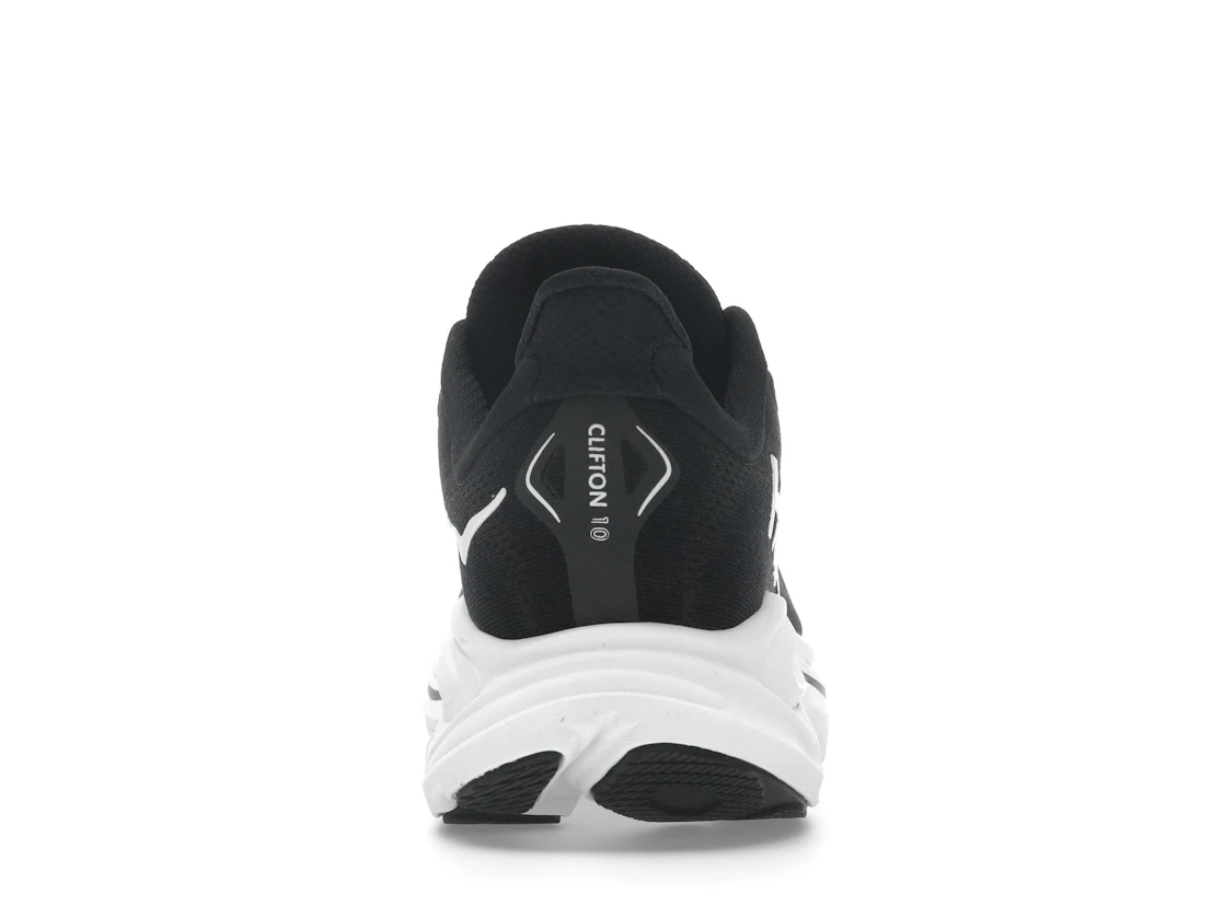 Vue 28 de Hoka One One Clifton 10 Black White