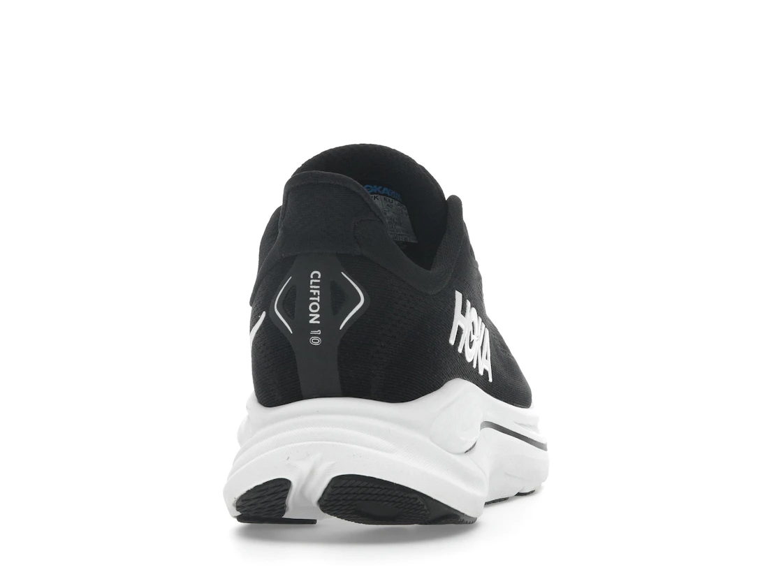 Vue 29 de Hoka One One Clifton 10 Black White