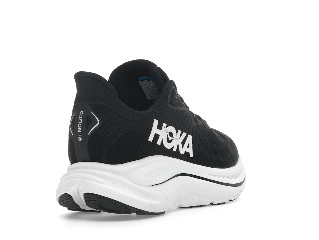 Vue 31 de Hoka One One Clifton 10 Black White