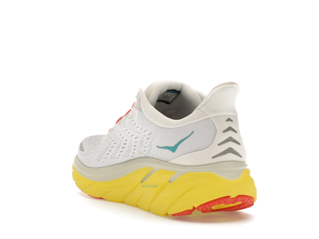 Vue 25 de Hoka One One Clifton 8 Blanc De Blanc Illuminating Yellow