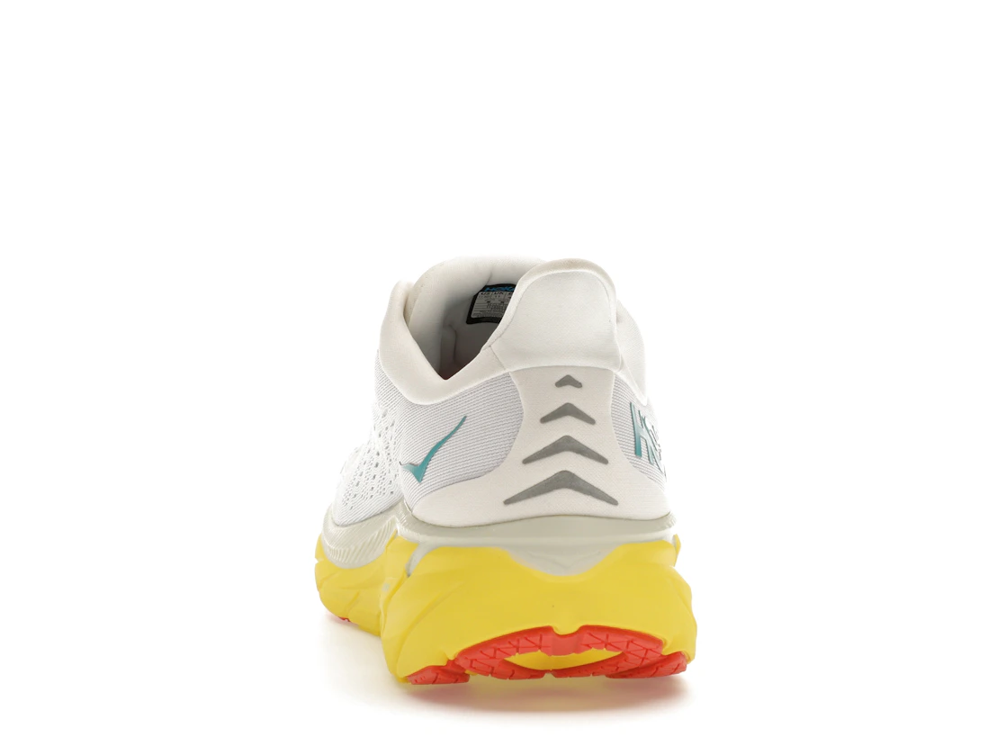 Vue 27 de Hoka One One Clifton 8 Blanc De Blanc Illuminating Yellow