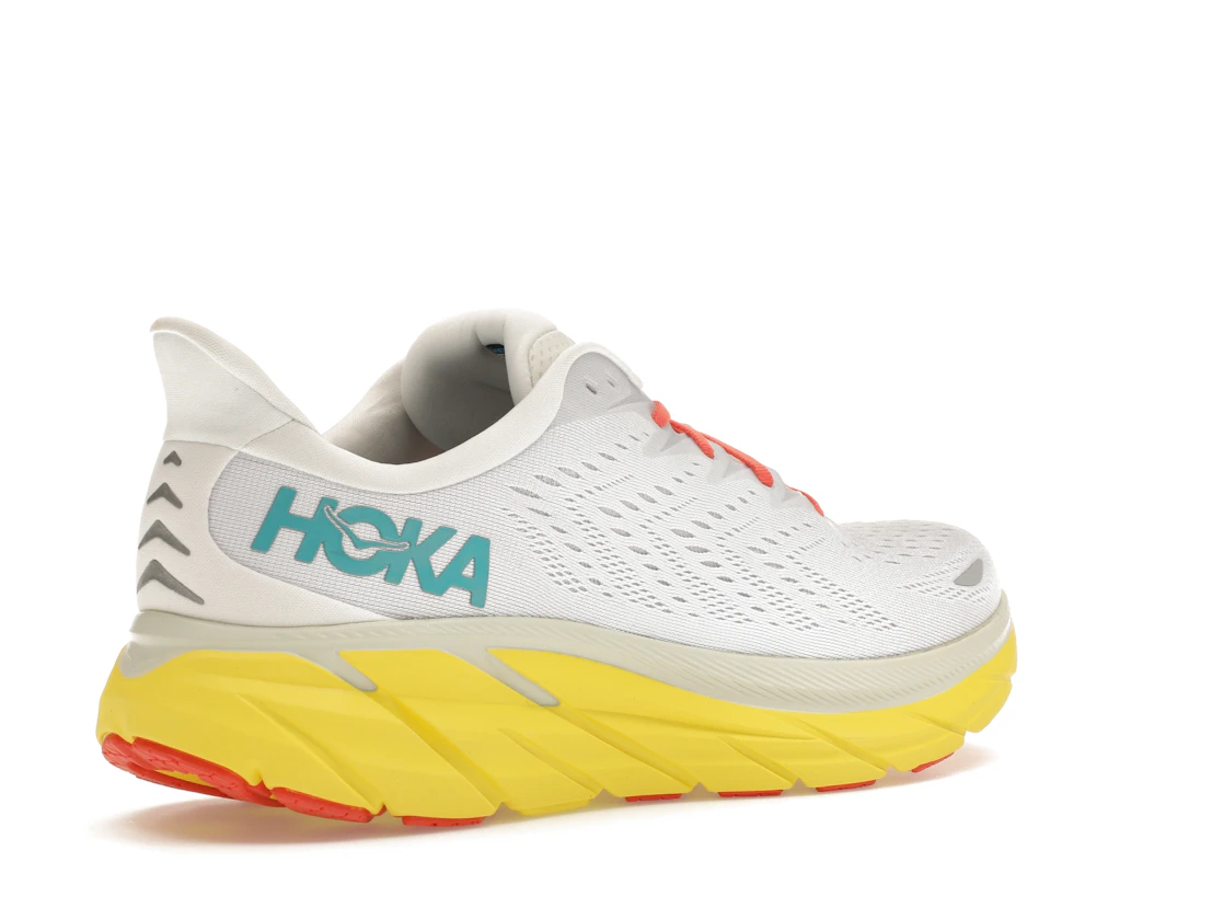 Vue 33 de Hoka One One Clifton 8 Blanc De Blanc Illuminating Yellow