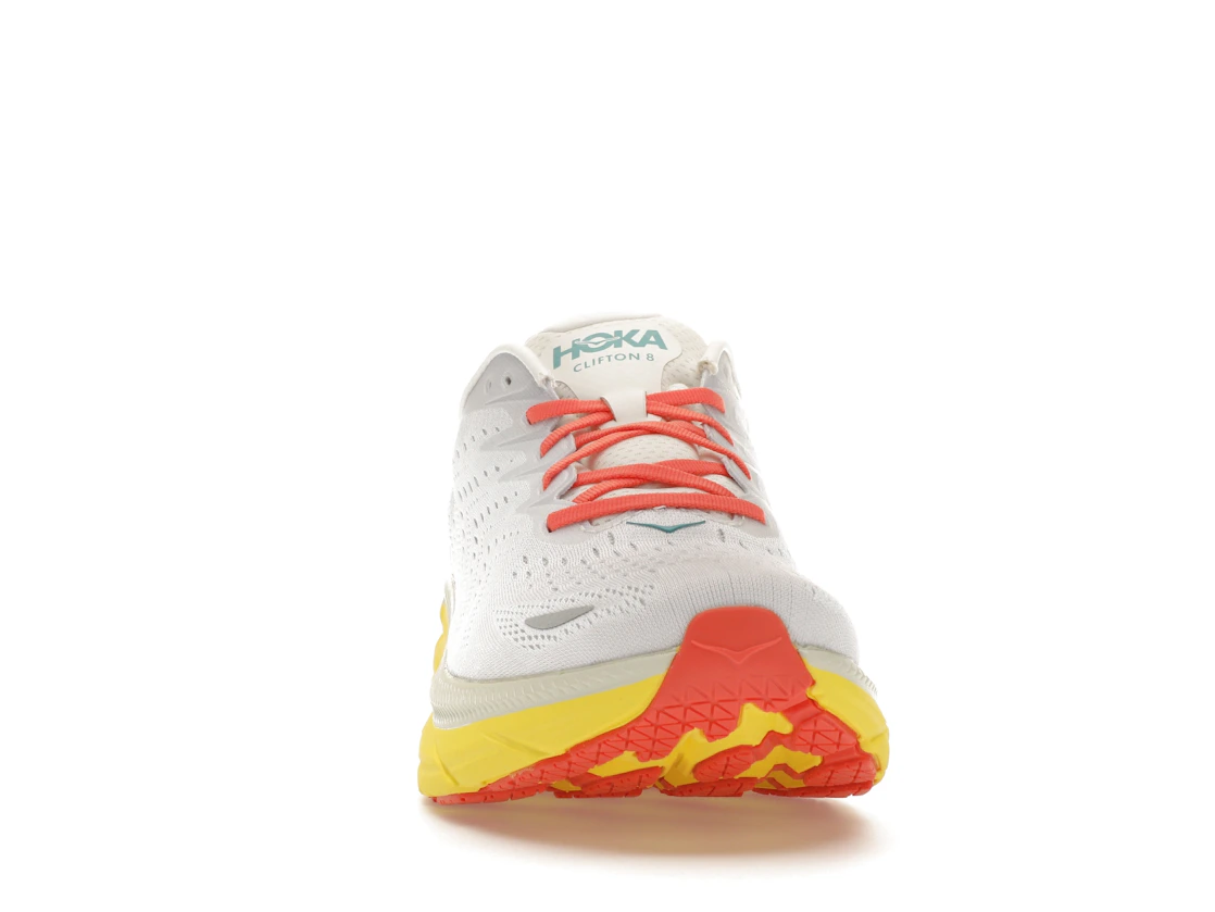 Vue 9 de Hoka One One Clifton 8 Blanc De Blanc Illuminating Yellow
