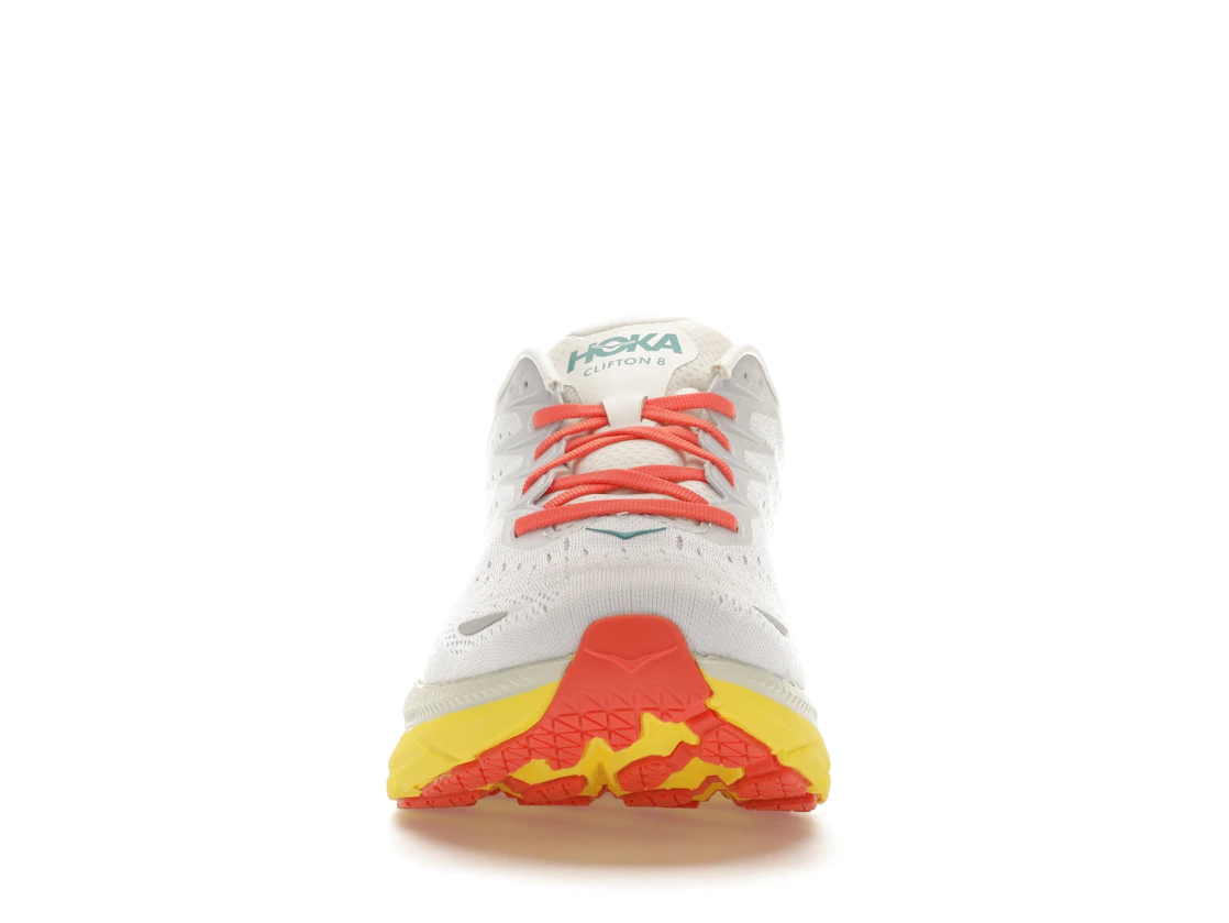 Vue 10 de Hoka One One Clifton 8 Blanc De Blanc Illuminating Yellow