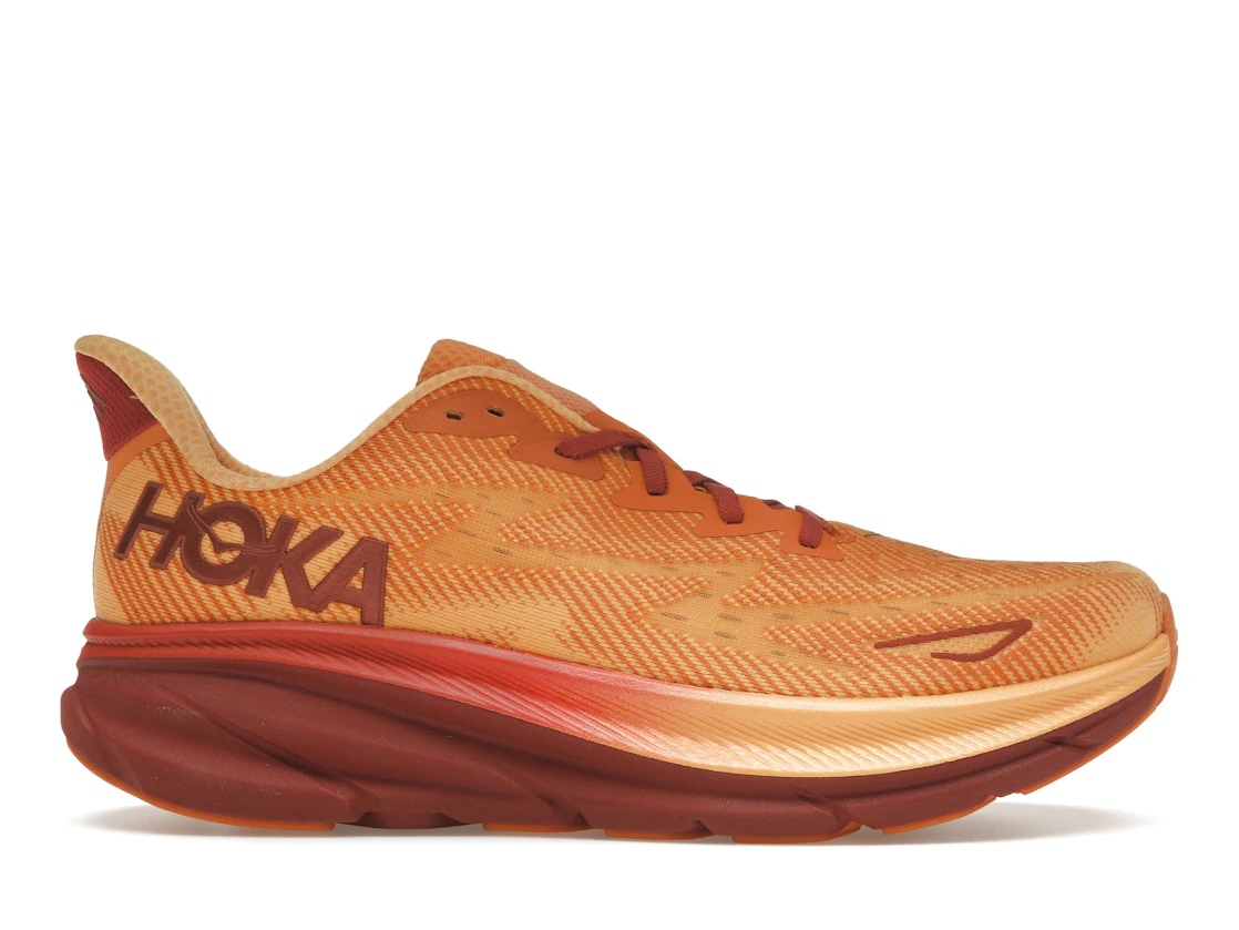 Vue 1 de Hoka One One Clifton 9 Amber Haze Sherbet