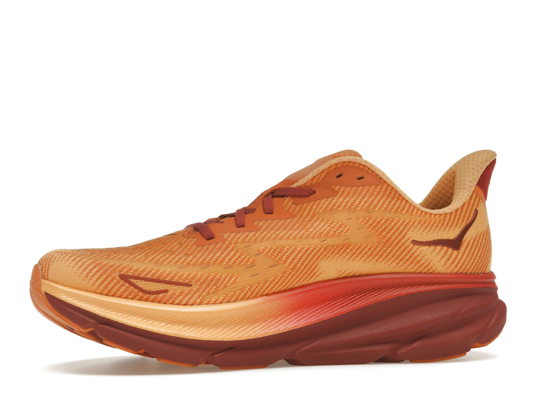 Vue 17 de Hoka One One Clifton 9 Amber Haze Sherbet