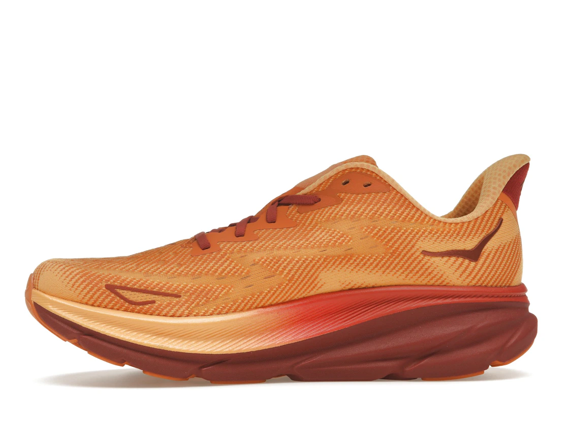 Vue 18 de Hoka One One Clifton 9 Amber Haze Sherbet