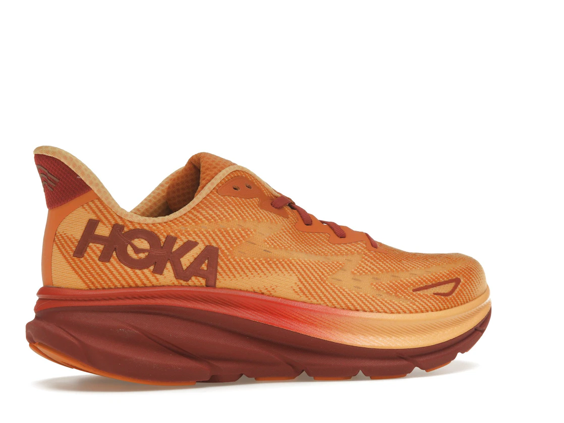Vue 34 de Hoka One One Clifton 9 Amber Haze Sherbet