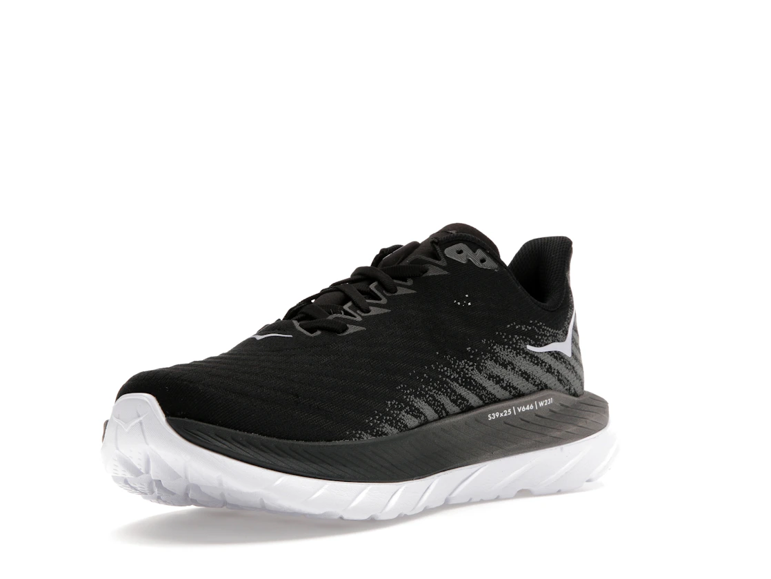 Vue 14 de Hoka One One Mach 5 Black Castlerock Grey