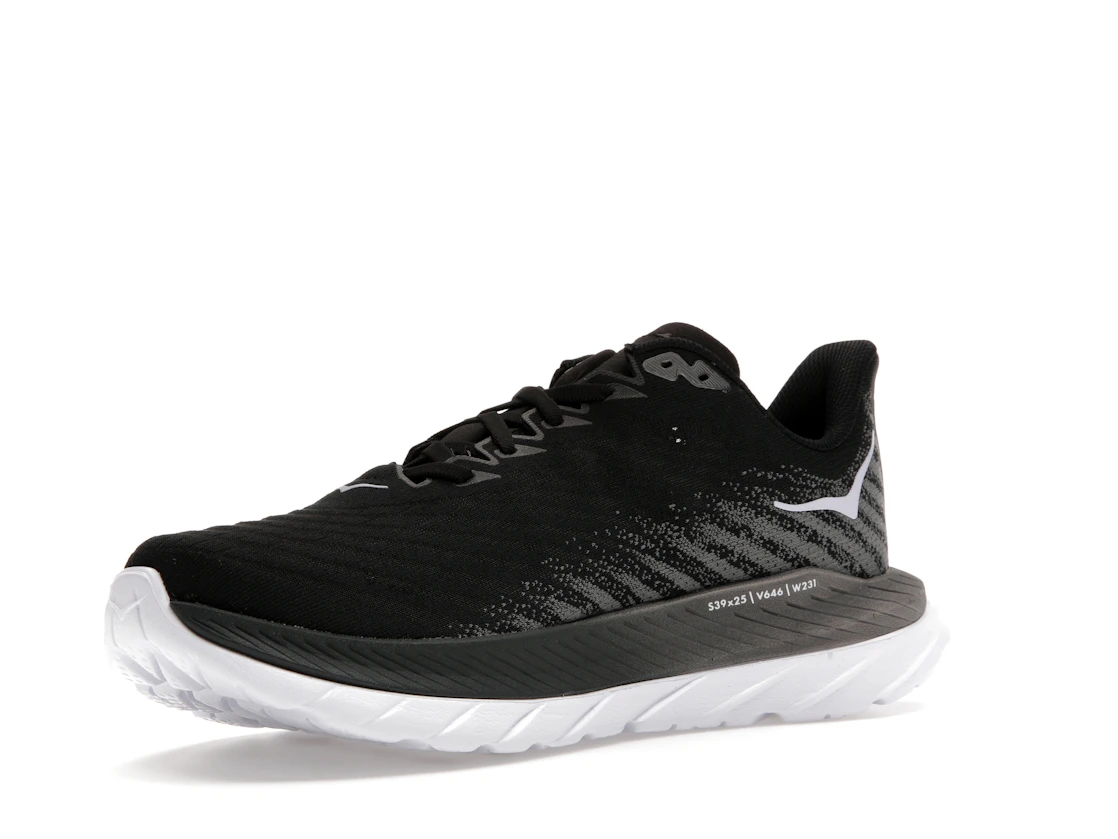 Vue 15 de Hoka One One Mach 5 Black Castlerock Grey