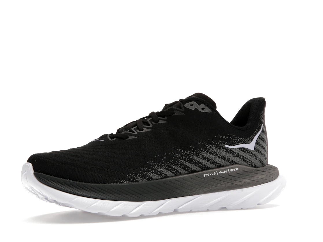 Vue 16 de Hoka One One Mach 5 Black Castlerock Grey