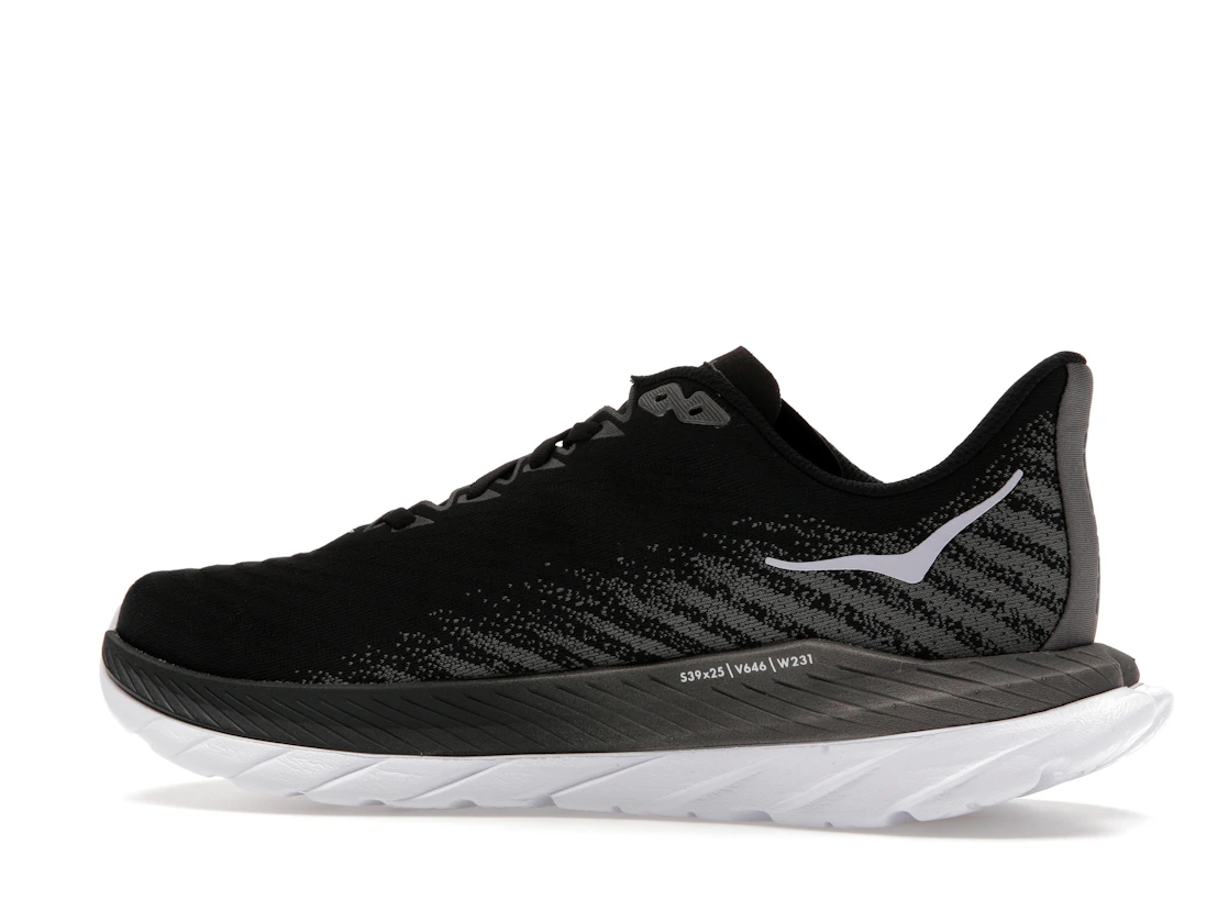 Vue 21 de Hoka One One Mach 5 Black Castlerock Grey