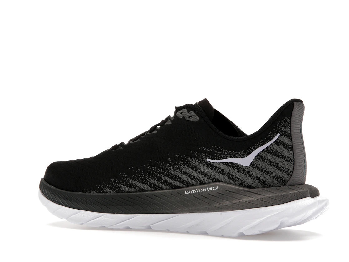 Vue 22 de Hoka One One Mach 5 Black Castlerock Grey