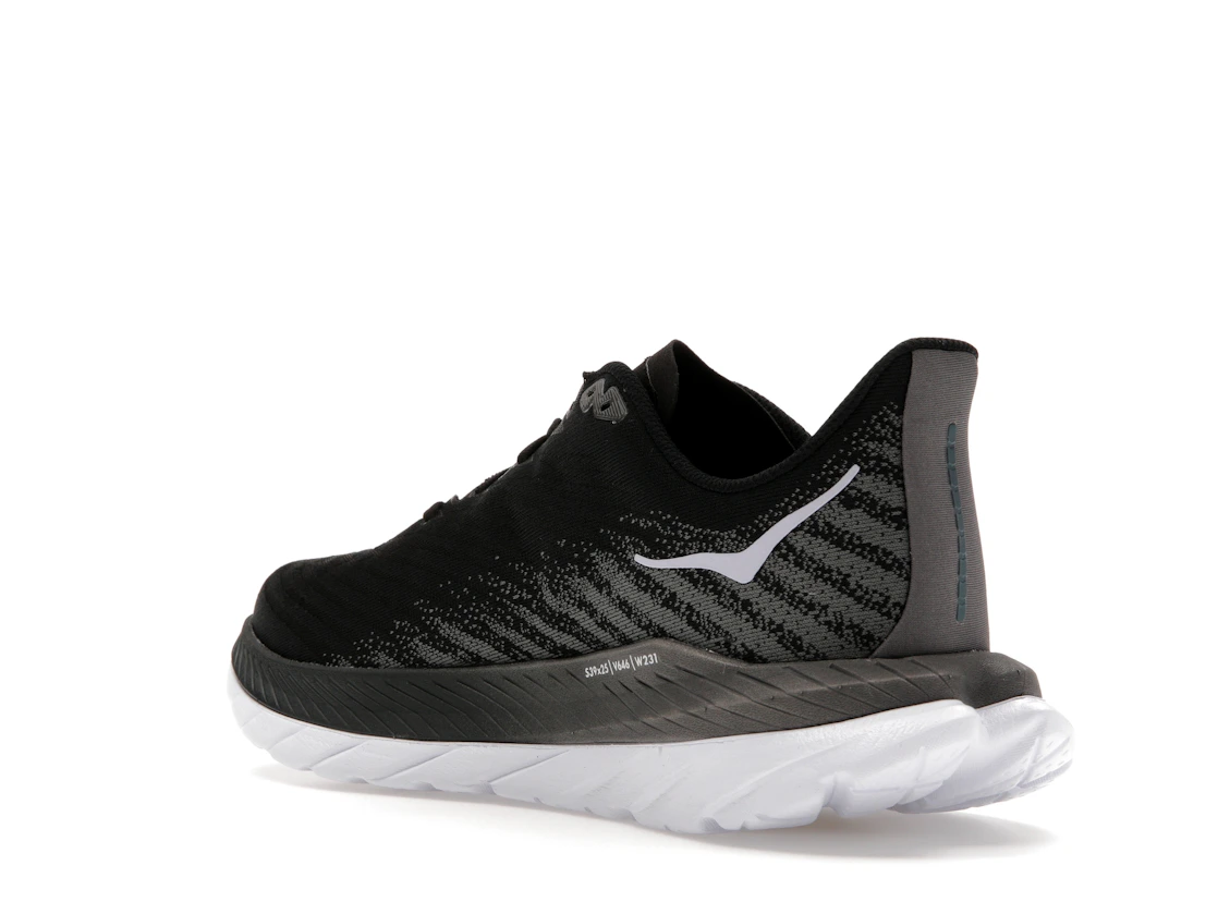 Vue 24 de Hoka One One Mach 5 Black Castlerock Grey