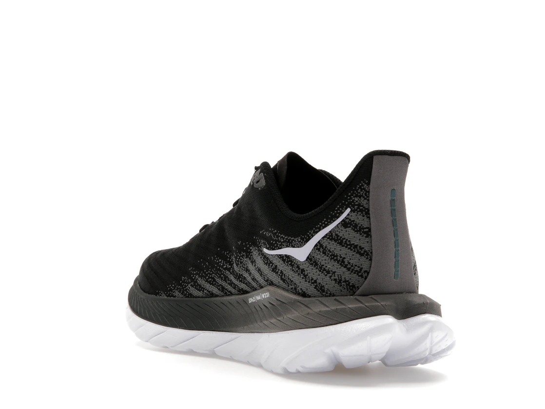 Vue 25 de Hoka One One Mach 5 Black Castlerock Grey