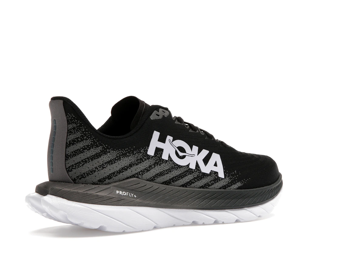 Vue 33 de Hoka One One Mach 5 Black Castlerock Grey