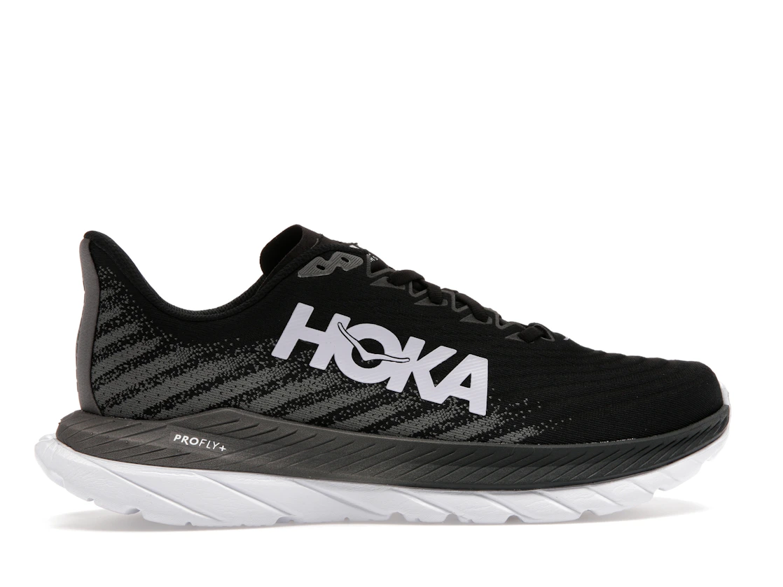 Vue 36 de Hoka One One Mach 5 Black Castlerock Grey