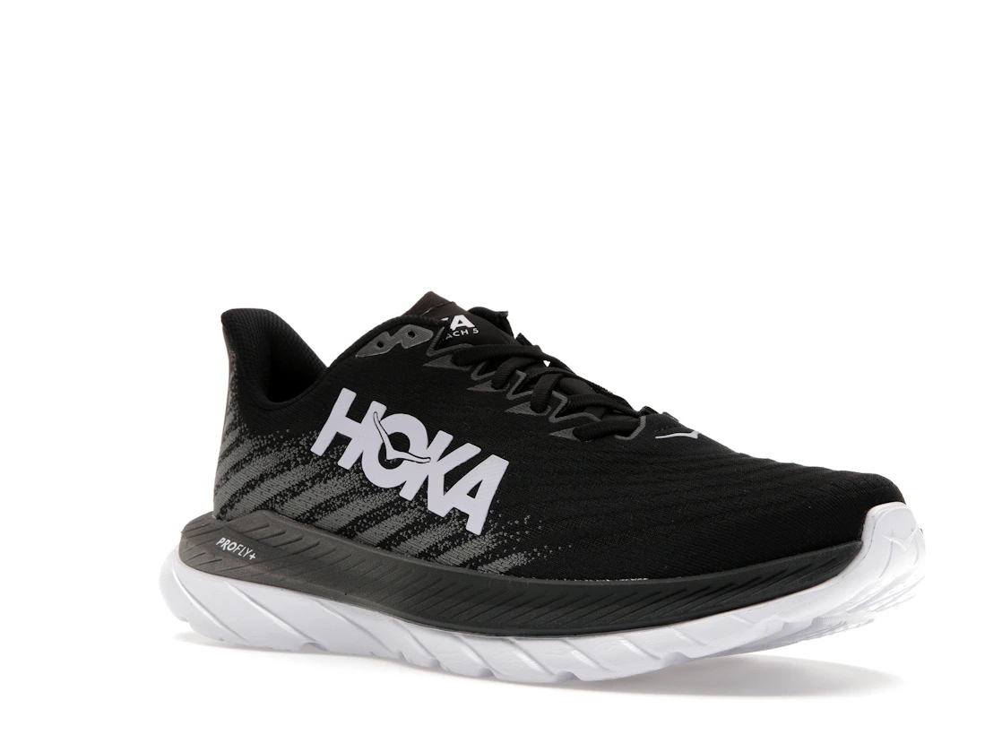 Vue 5 de Hoka One One Mach 5 Black Castlerock Grey
