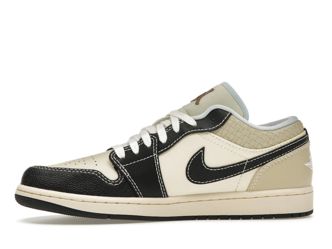 Vue 18 de Jordan 1 Low SE Coconut Milk Black Muslin