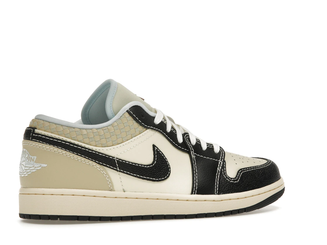 Vue 34 de Jordan 1 Low SE Coconut Milk Black Muslin