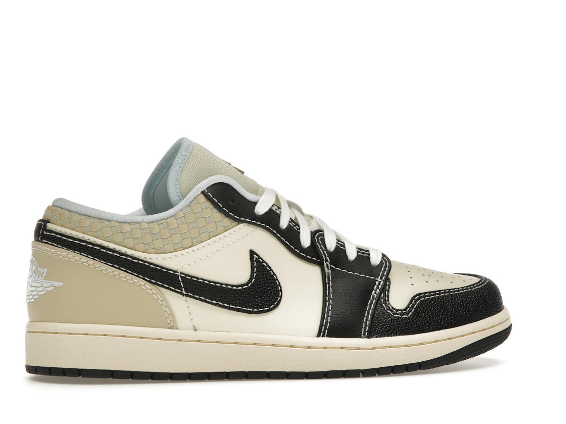 Vue 35 de Jordan 1 Low SE Coconut Milk Black Muslin