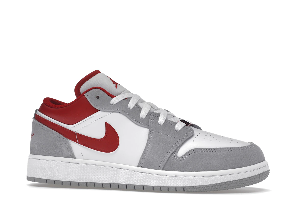 Vue 3 de Jordan 1 Low SE Smoke Grey Gym Red (GS)