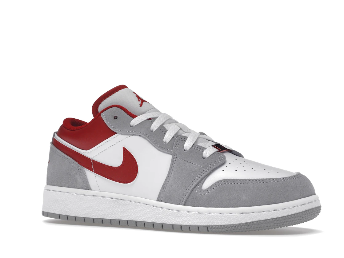Vue 4 de Jordan 1 Low SE Smoke Grey Gym Red (GS)