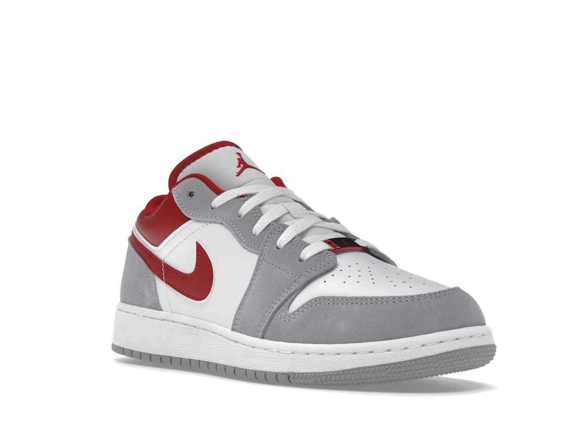 Vue 6 de Jordan 1 Low SE Smoke Grey Gym Red (GS)