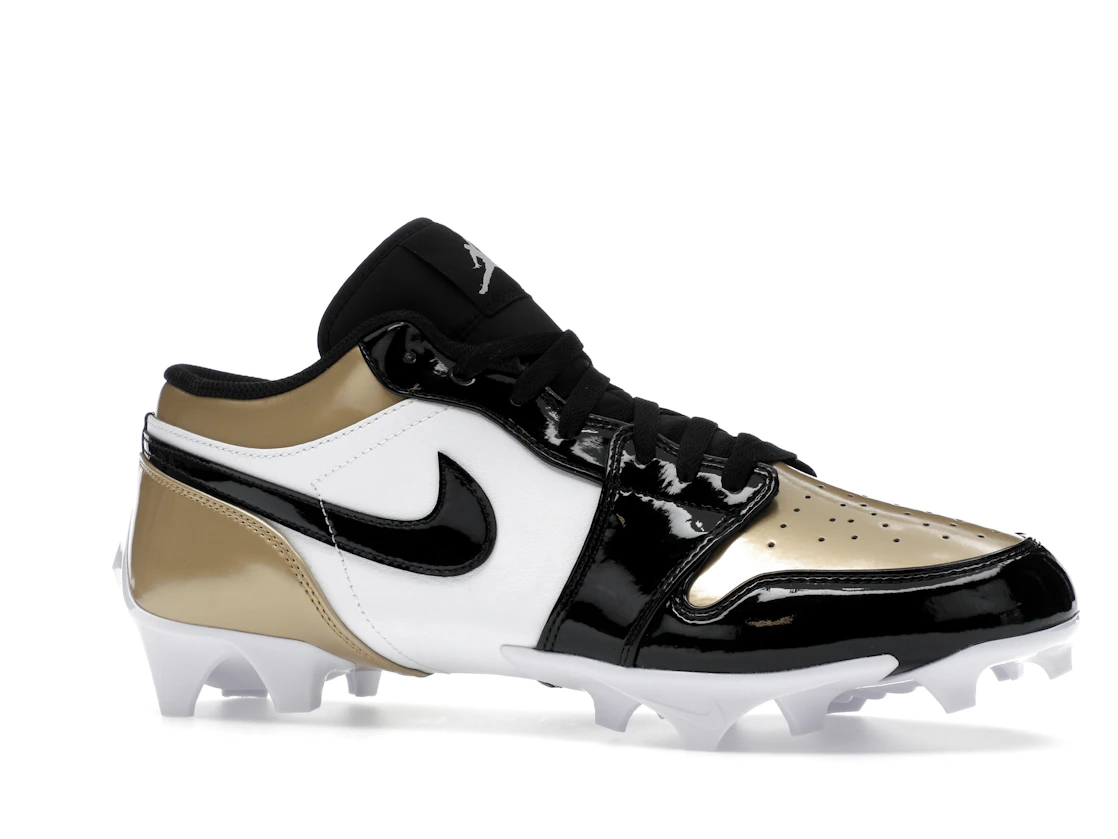 Vue 3 de Jordan 1 Low TD Cleat Patent Gold Toe