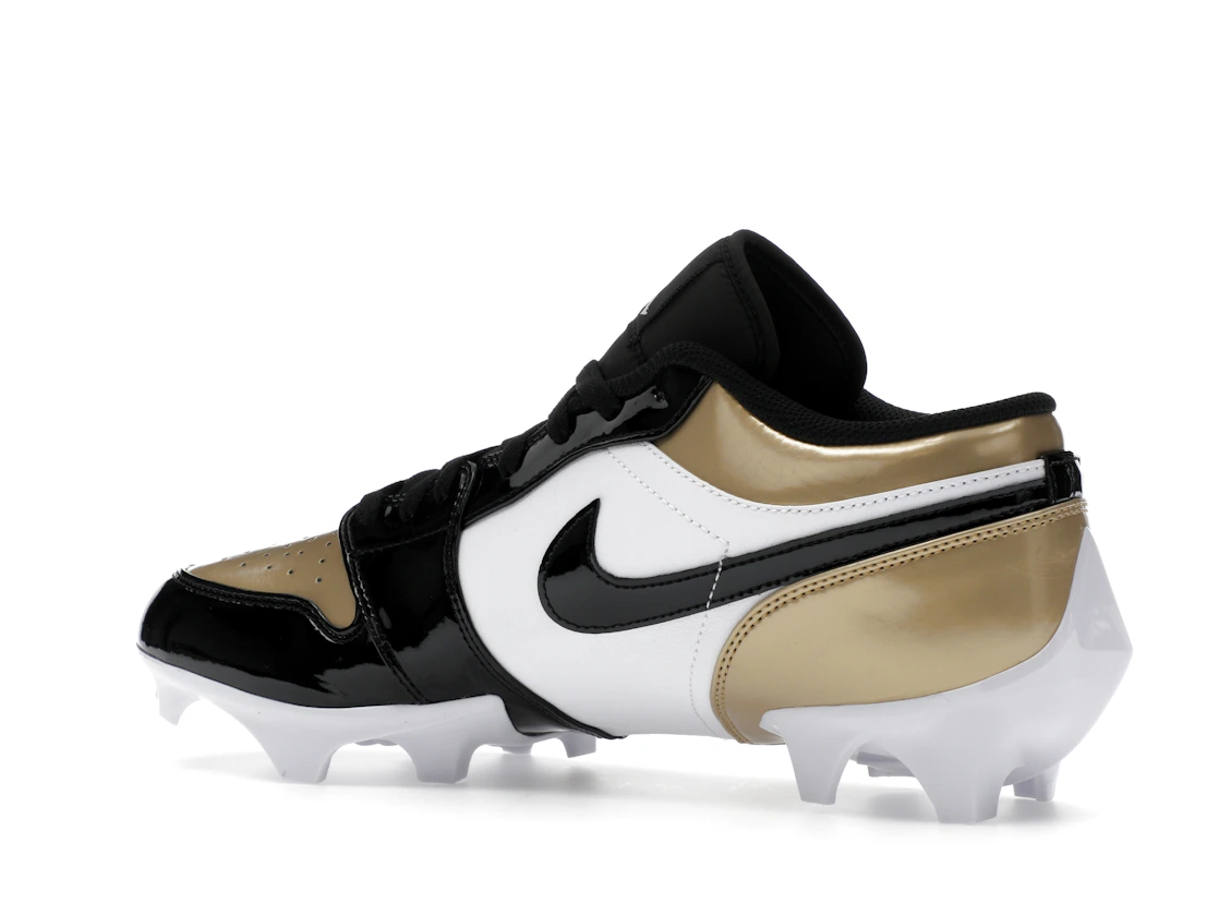 Vue 22 de Jordan 1 Low TD Cleat Patent Gold Toe