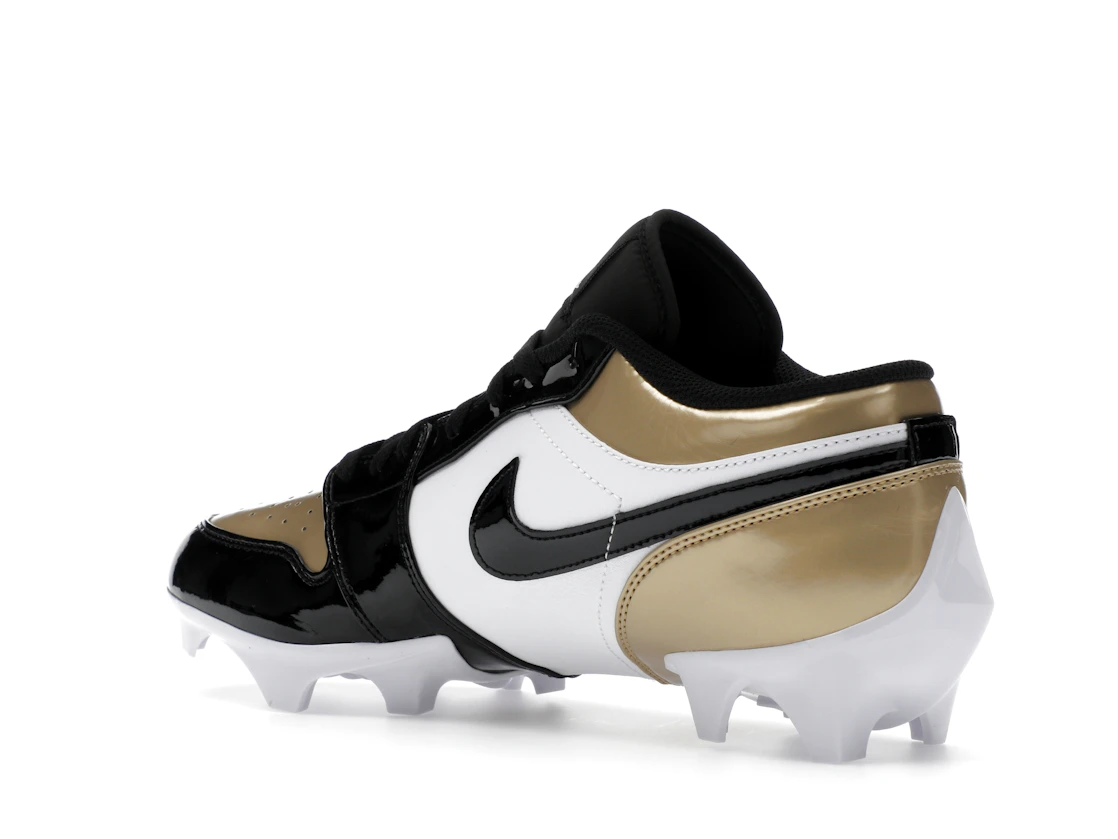 Vue 23 de Jordan 1 Low TD Cleat Patent Gold Toe