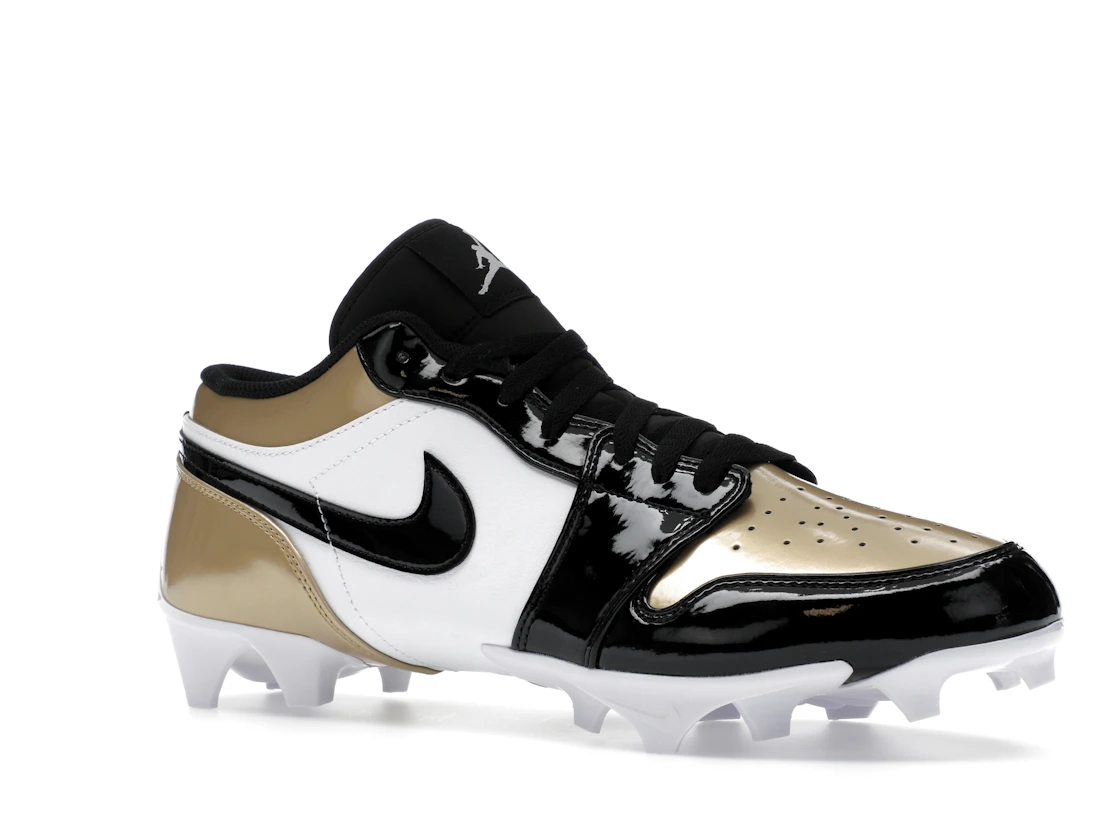 Vue 4 de Jordan 1 Low TD Cleat Patent Gold Toe