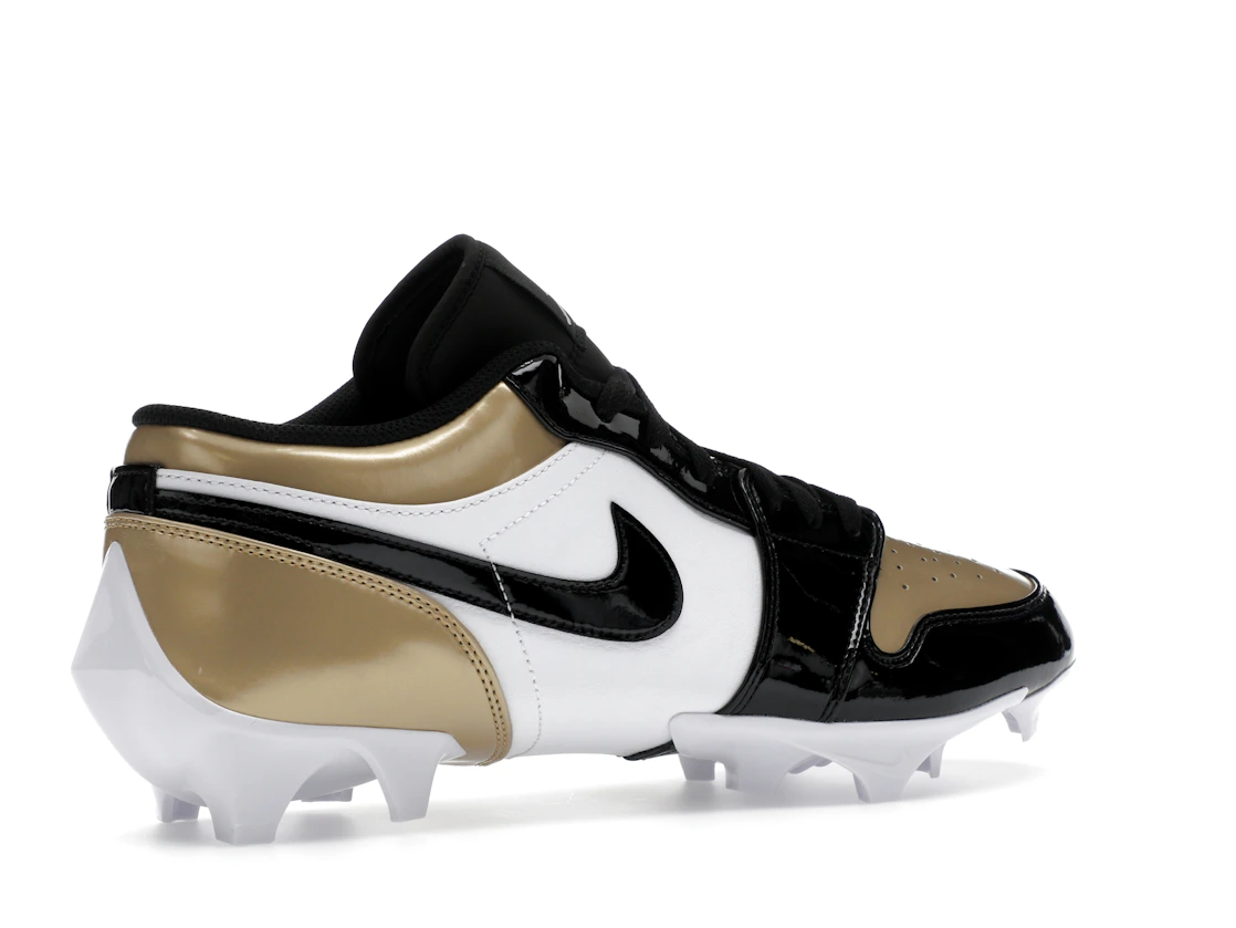 Vue 34 de Jordan 1 Low TD Cleat Patent Gold Toe
